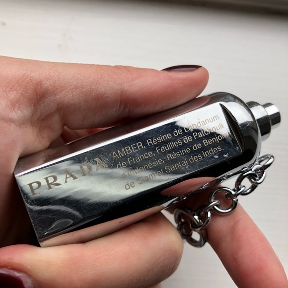 RARE silver Prada refillable spray bottle keychain - Picture 6 of 7